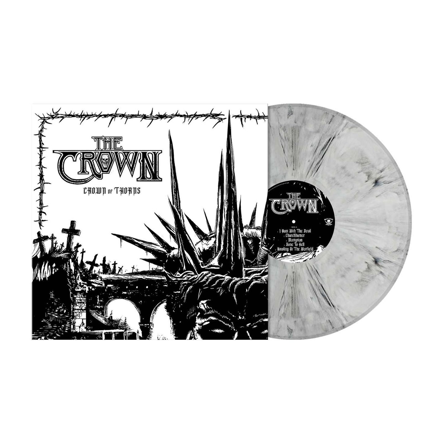 The Crown : Crown Of Thorns (Vinyle marbré blanc/noir)