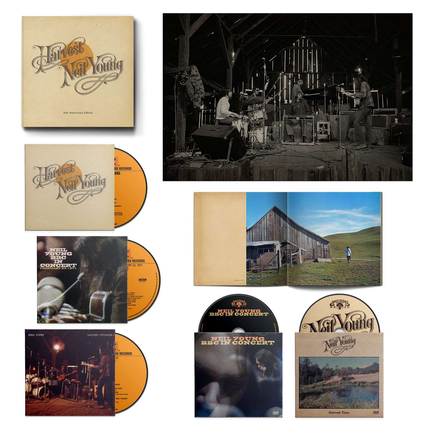 Neil Young: Harvest (50th Anniversary Edition) 3 CDs, 2 DVDs, 1 libro