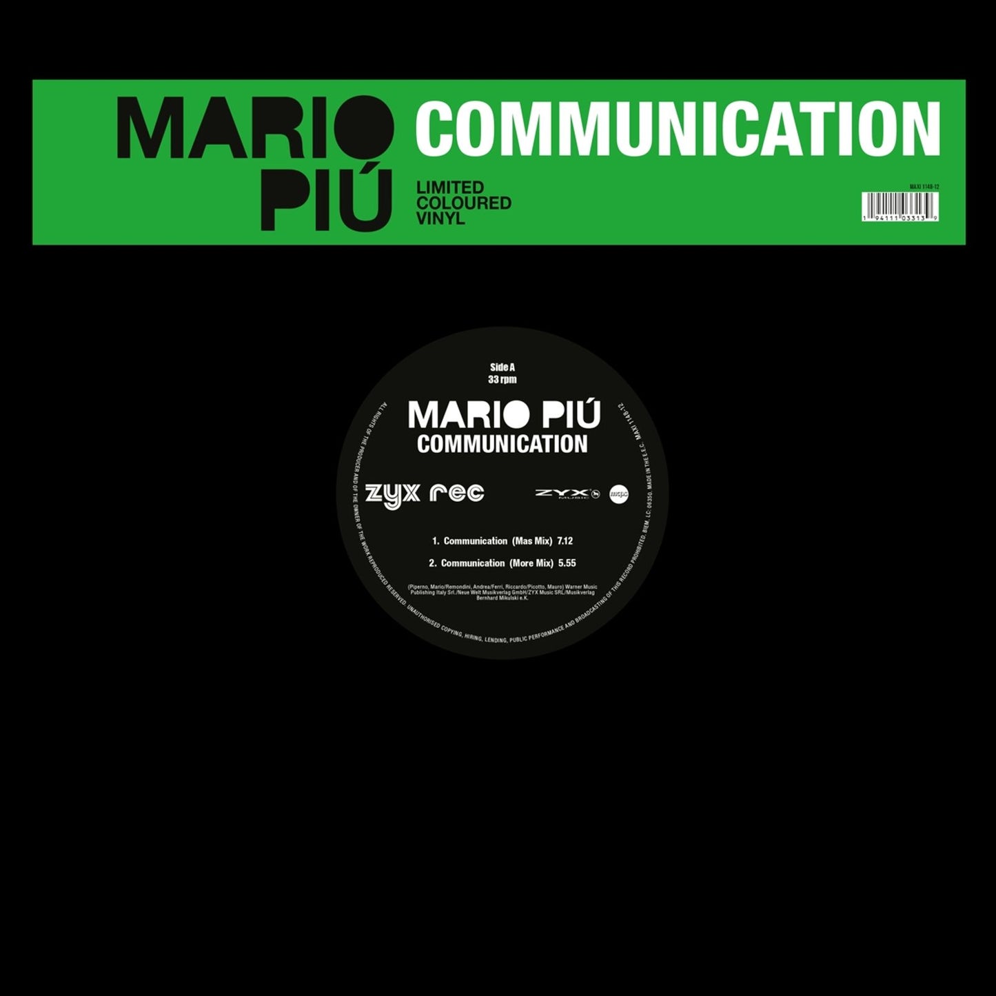 Mario Più: Communication 12" maxi lp