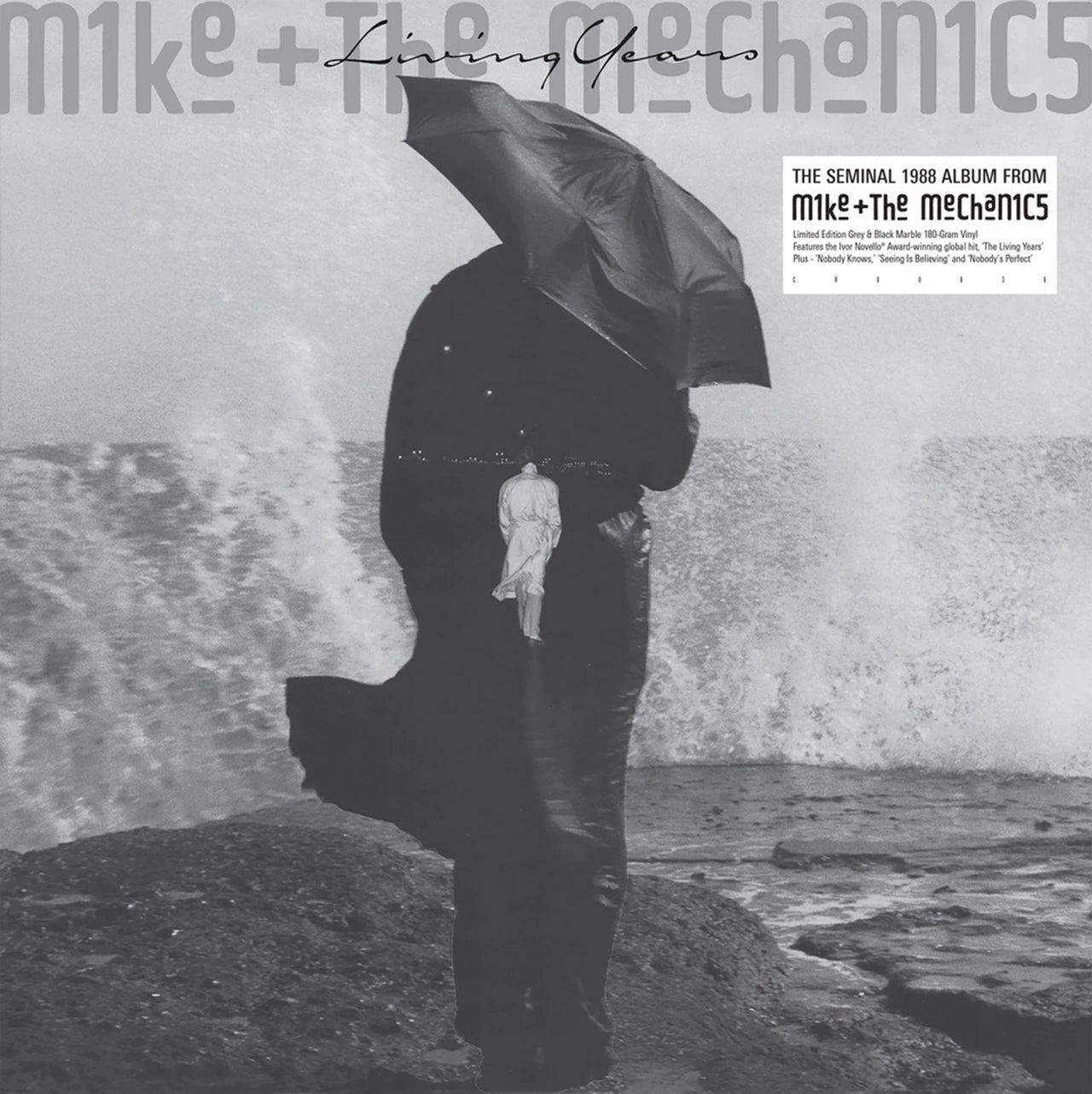 Mike + The Mechanics Living Years - Vinyle tourbillonnant en marbre noir/gris (Journée nationale de l'album 2024) IMPORT-UK