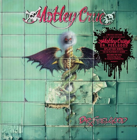 Mötley Crüe: Dr. Feelgood (35th Anniversary) (Limited Edition) (Red & White Splatter Vinyl) (Lenticular Art Card Cover)