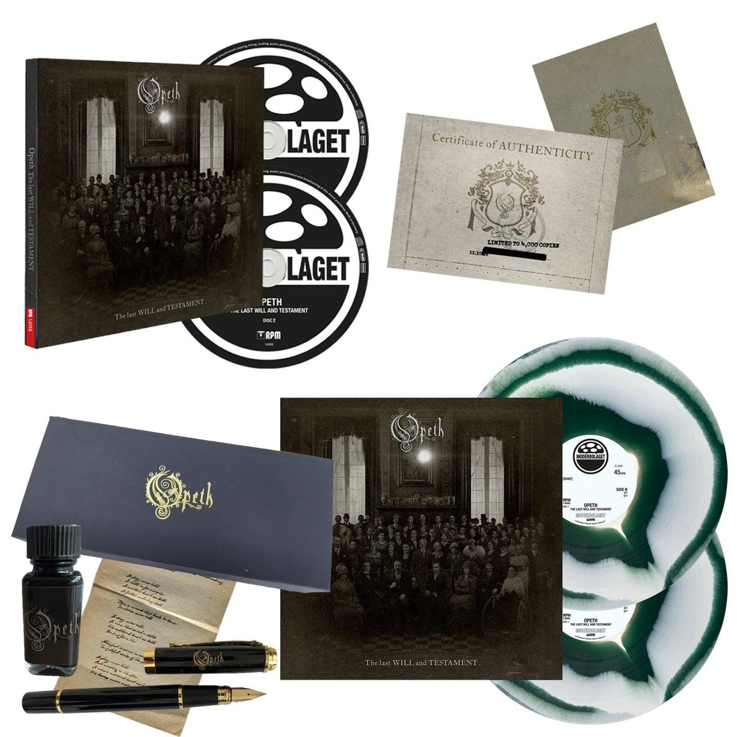 Opeth: The Last Will And Testament (180g) (Vinyle Corona blanc et vert foncé) (45 RPM) (Coffret)