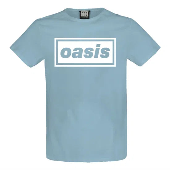 Oasis Logo Amplified Vintage Blue T Shirt