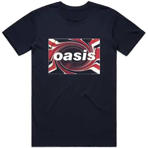 Oasis Unisex T-Shirt: Union Jack Blue - Unisex edition