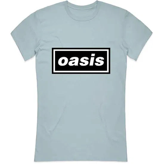 Oasis Damen T-Shirt: Decca Logo blau