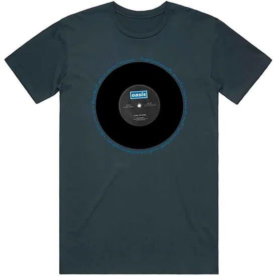 T-shirt unisexe Oasis : Live Forever Single bleu