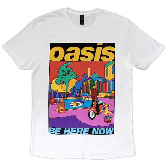 T-shirt unisexe Oasis : Soyez ici maintenant Illustration blanc