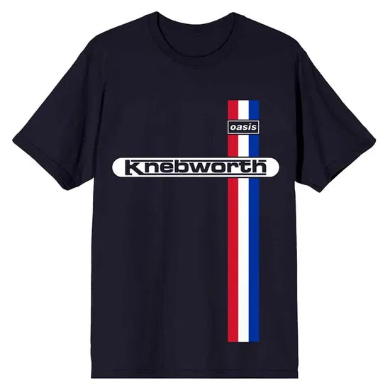 Oasis Unisex T-Shirt: Knebworth Vertical Stripe