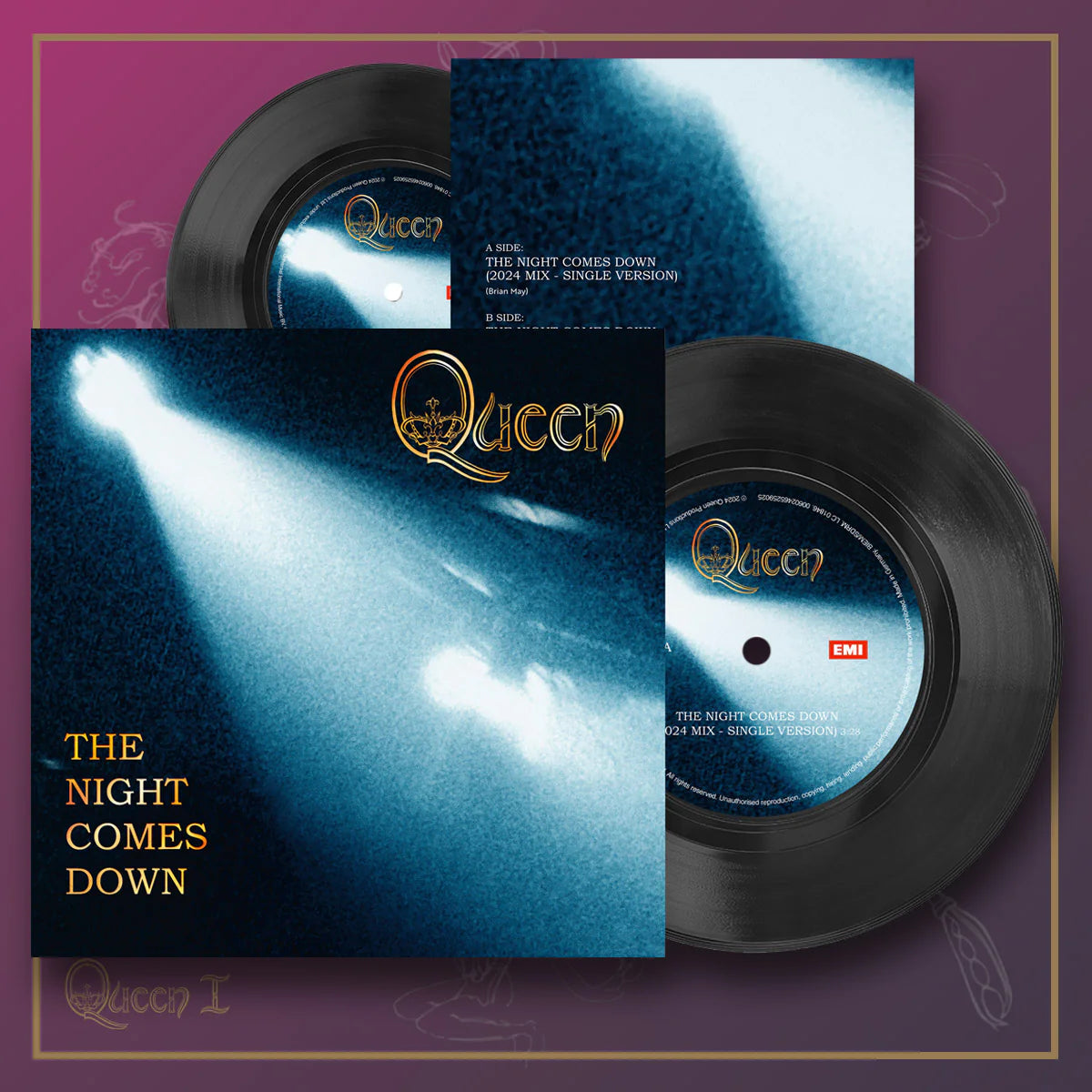 Queen - The Night Comes Down 7" Vinyle importé du Royaume-Uni