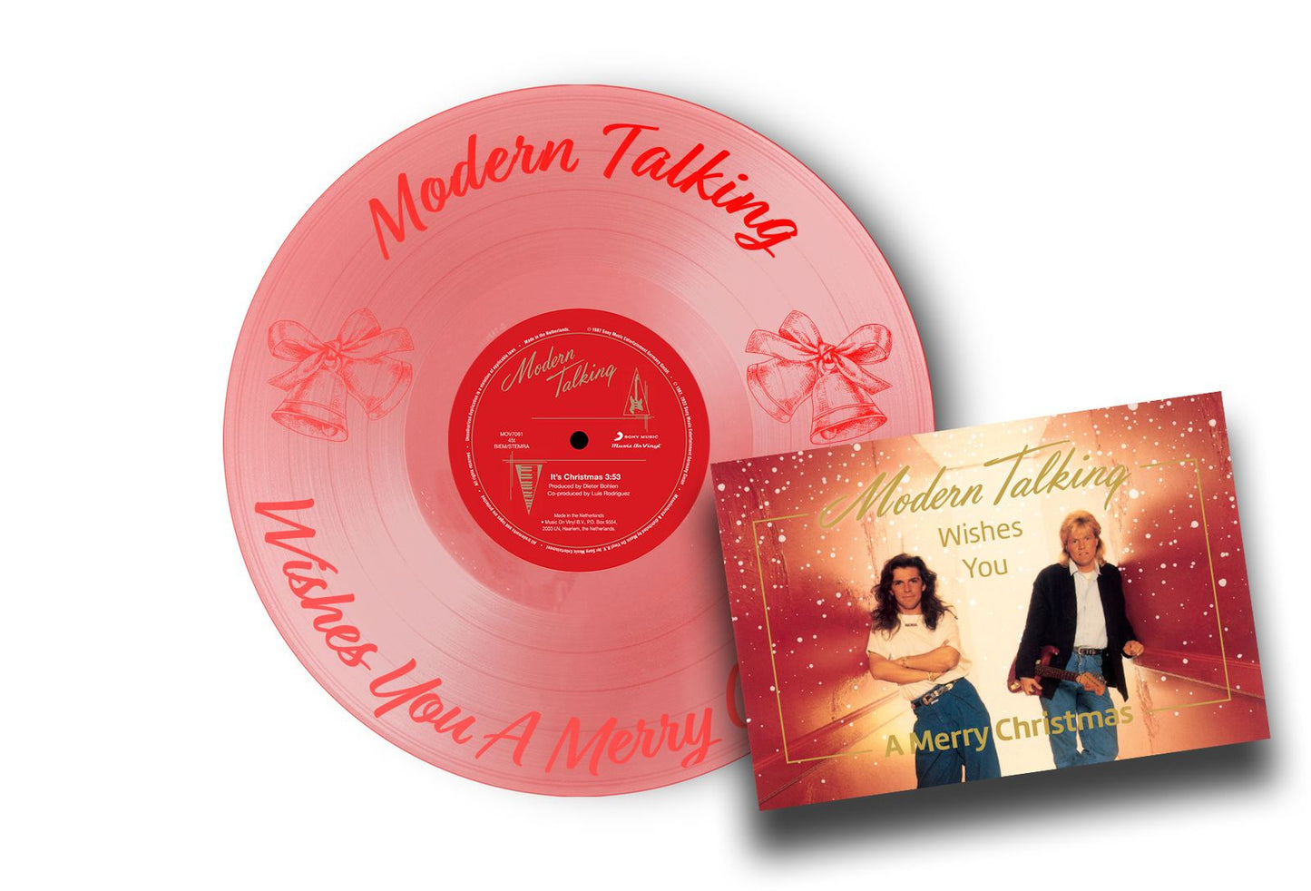 Modern Talking: It's Christmas (transluzentes rotes Vinyl) (Weihnachtskarte)