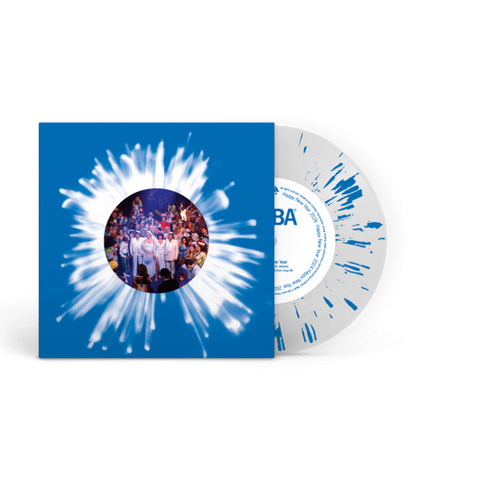 ABBA - Happy New Year Exclusive Limited Transparent With Blue Splatter 7" import