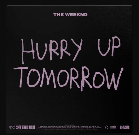 THE WEEKND X HARMONY KORINE FÜR EDGLRD „HURRY UP TOMORROW“ COLLECTOR'S EDITION LP USA