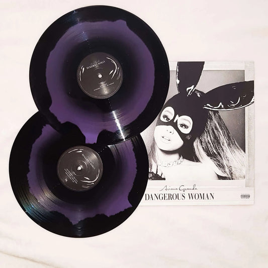 Ariana Grande - dangerous woman: exclusive purple + black swirl vinyl 2lp import