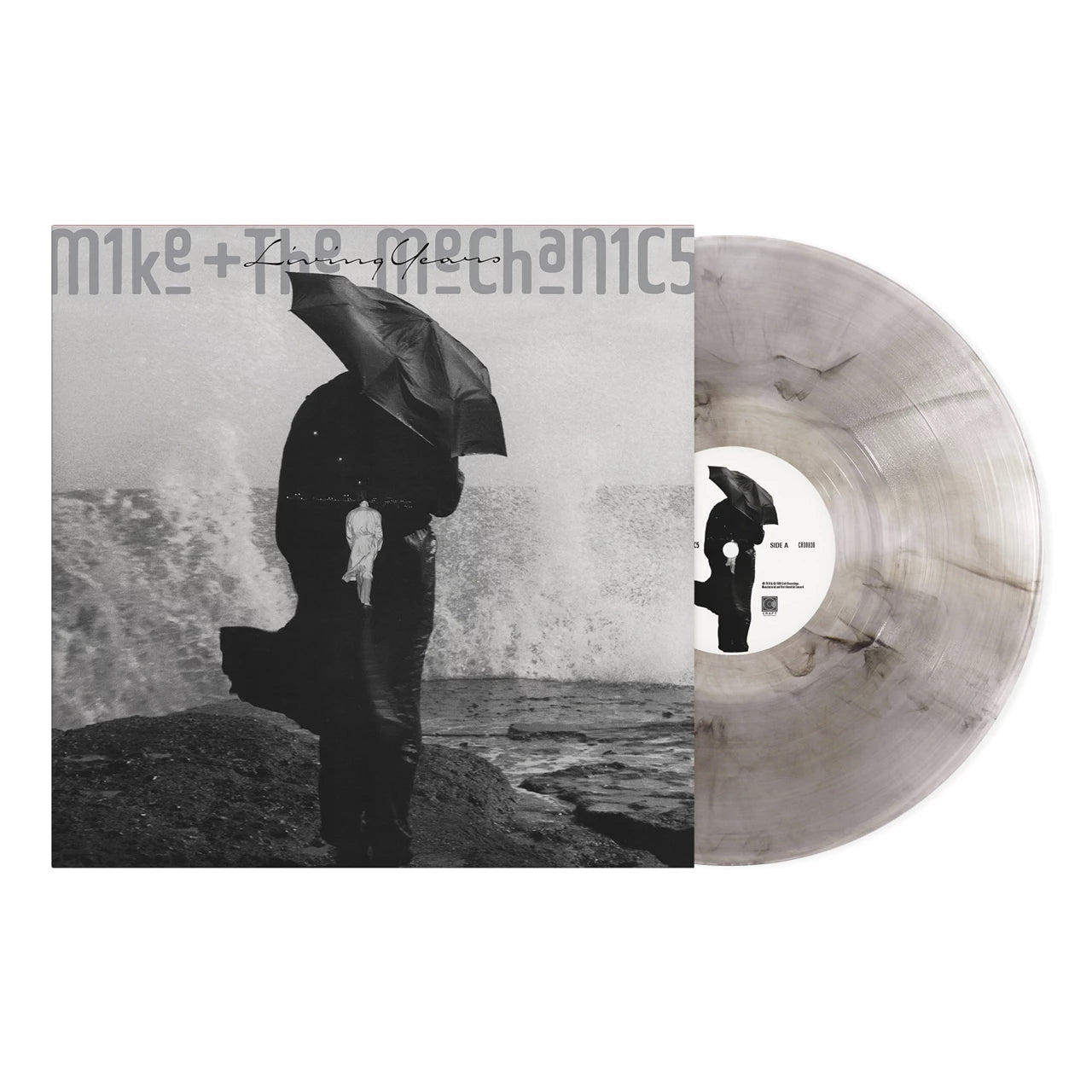 Mike + The Mechanics Living Years - Vinyle tourbillonnant en marbre noir/gris (Journée nationale de l'album 2024) IMPORT-UK