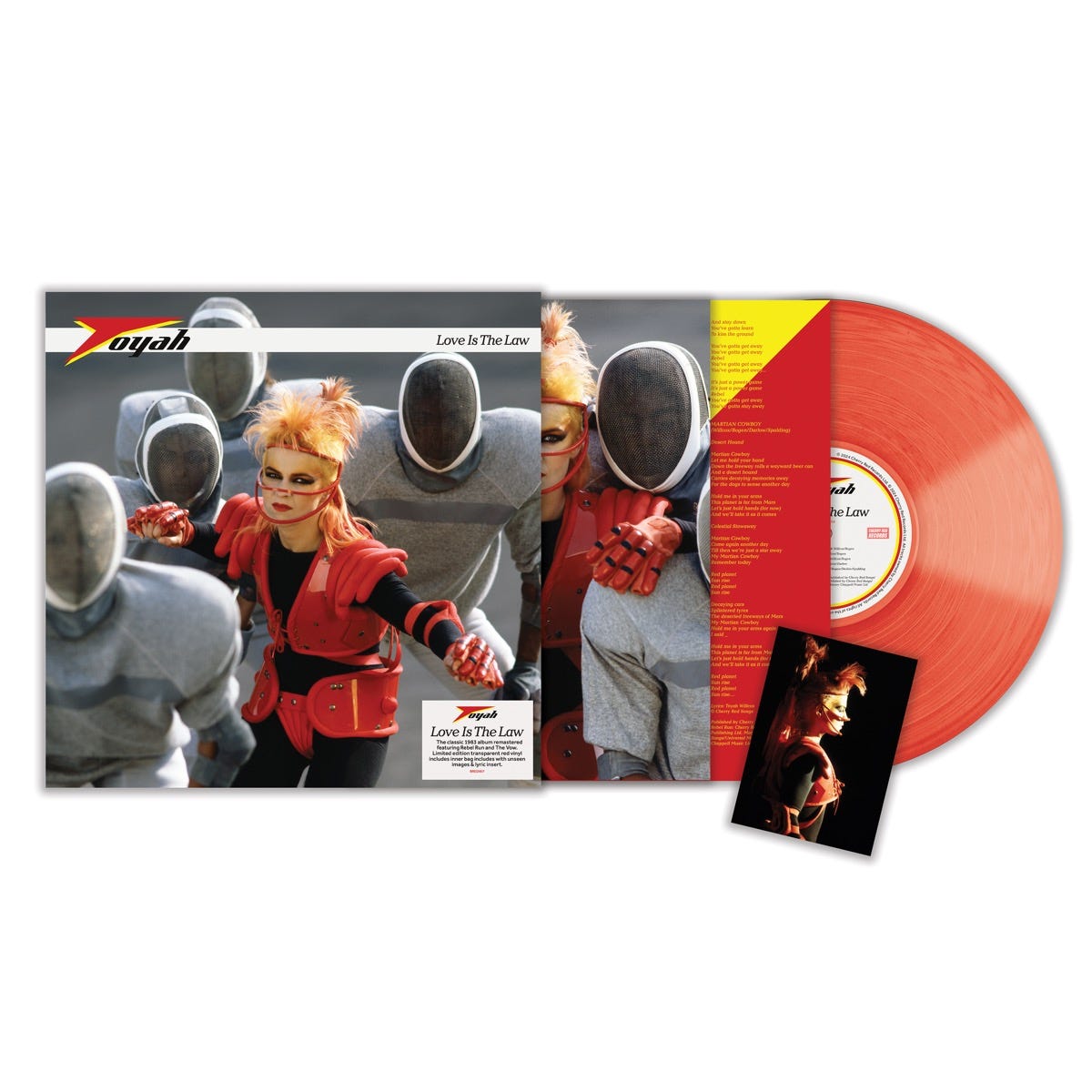 Toyah : Love Is The Law, édition remasterisée en vinyle rouge translucide