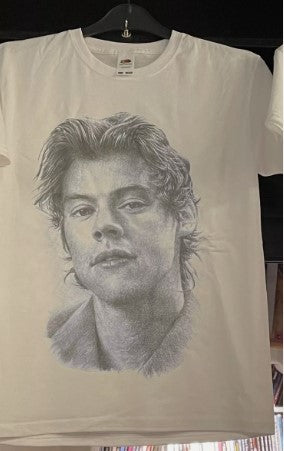 Harry Styles Portrait Drawing T.Shirt IMPORT