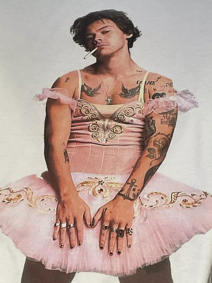 HARRY STYLES BALLERINA CUSTOM T.SHIRT IMPORT