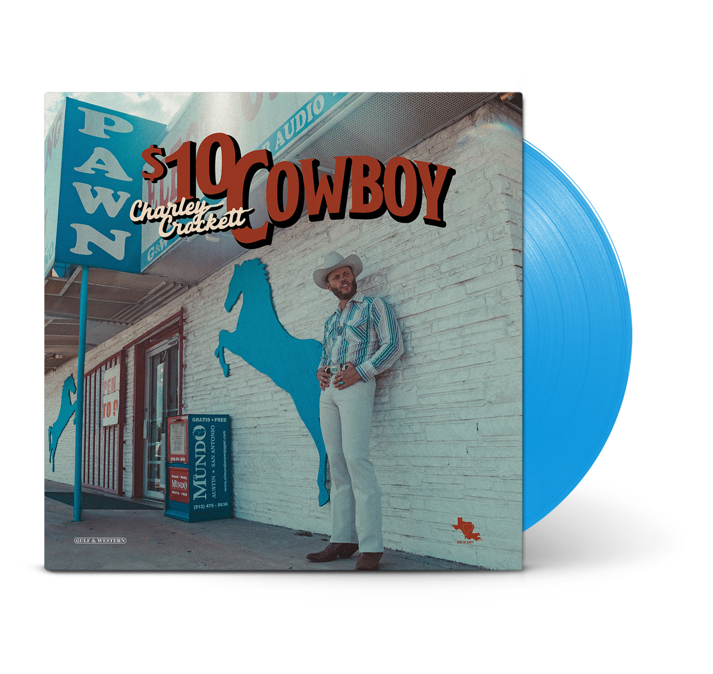 Charley Crockett: $10 Cowboy lp Opaque Sky Blue edition import